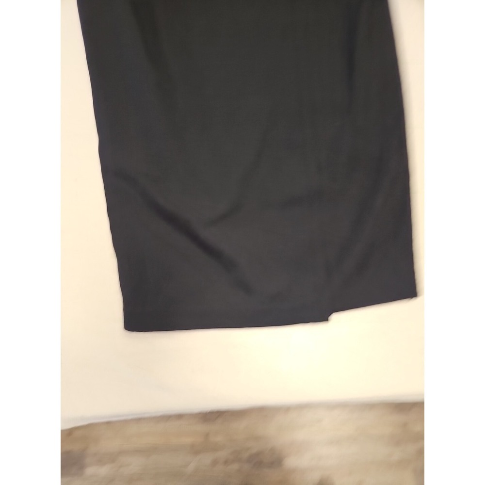 Amanda Smith Petites Black Wrap‎ Pencil Skirt Size 10P Lined Midi Career Wear